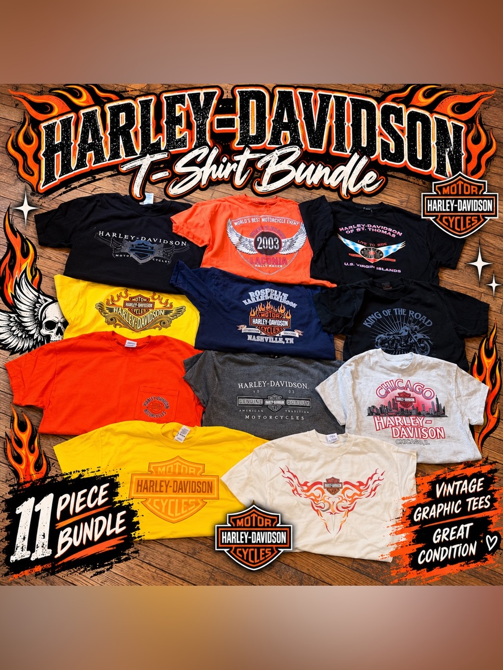 Harley-Davidson T-Shirt Bundle XL